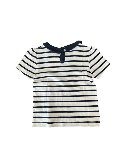 A White Short Sleeve Shirts from Petit Bateau in size 6T for girl. (Back View)