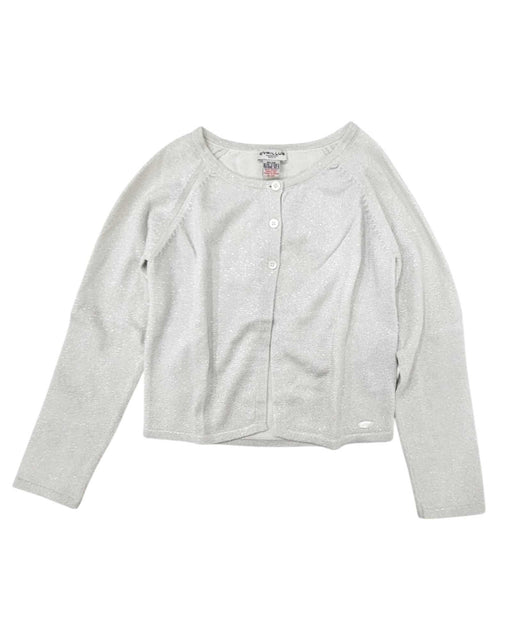 A Silver Cardigans from Cyrillus in size 8Y for girl. (Front View)