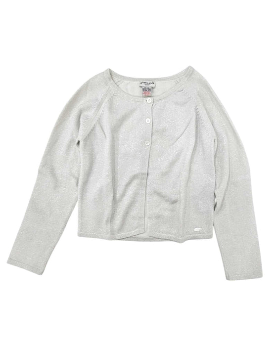 A Silver Cardigans from Cyrillus in size 8Y for girl. (Front View)