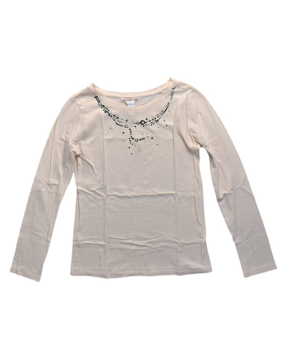 A Beige Long Sleeve Tops from Bonpoint in size 12Y for girl. (Front View)