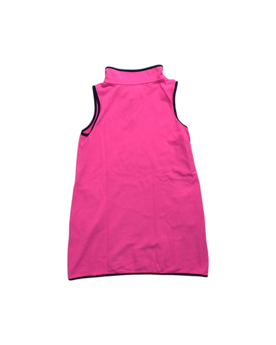 A Pink Sleeveless Dresses from Jacadi in size 6T for girl. (Back View)