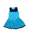 A Blue Sleeveless Dresses from David Charles in size 4T for girl. (Front View)