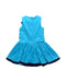 A Blue Sleeveless Dresses from David Charles in size 4T for girl. (Back View)