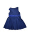 A Blue Sleeveless Dresses from David Charles in size 4T for girl. (Back View)