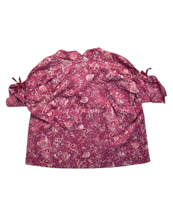 A Burgundy Long Sleeve Tops from Jessie and James in size 4T for girl. (Back View)