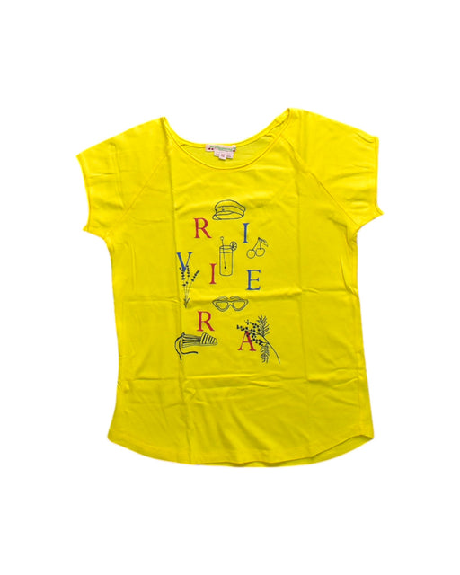A Yellow Short Sleeve Tops from Bonpoint in size 12Y for girl. (Front View)