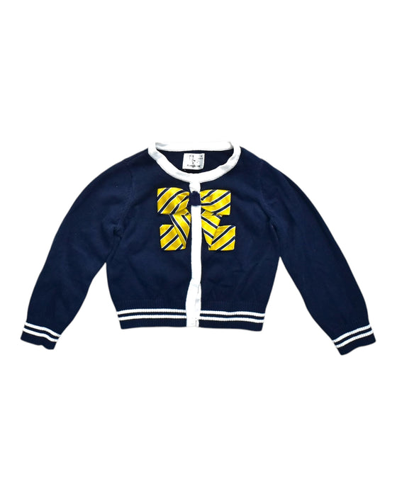 A Navy Cardigans from Kingkow in size 4T for girl. (Front View)
