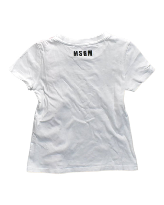 A White Short Sleeve Tops from MSGM in size 4T for girl. (Back View)