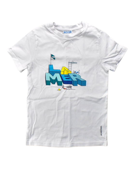 A White Short Sleeve T Shirts from Jacadi in size 8Y for neutral. (Front View)