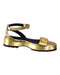 A Gold Sandals from Young Versace in size 12Y for girl. (Front View)