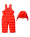 A Red Snowsuits from Il Gufo in size 3T for neutral. (Front View)
