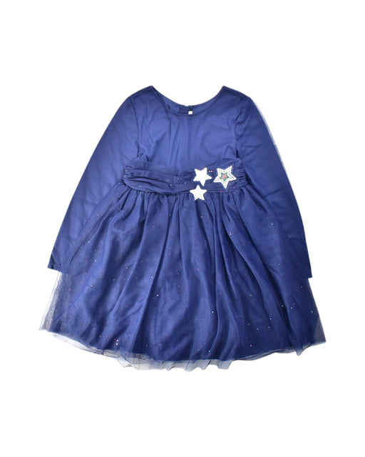 A Navy Long Sleeve Dresses from Billieblush in size 8Y for girl. (Front View)