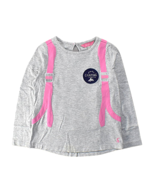 A Grey Long Sleeve Tops from Joules in size 6T for girl. (Front View)
