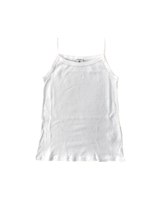 A White Sleeveless Tops from Petit Bateau in size 6T for girl. (Front View)