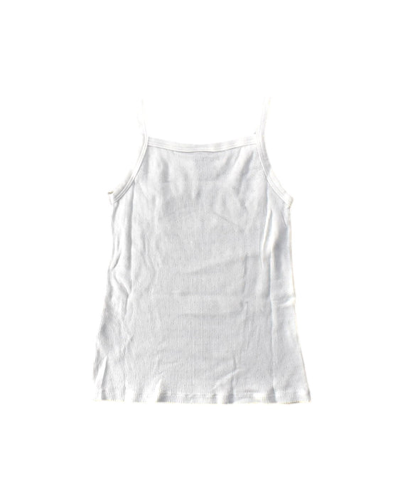 A White Sleeveless Tops from Petit Bateau in size 6T for girl. (Back View)
