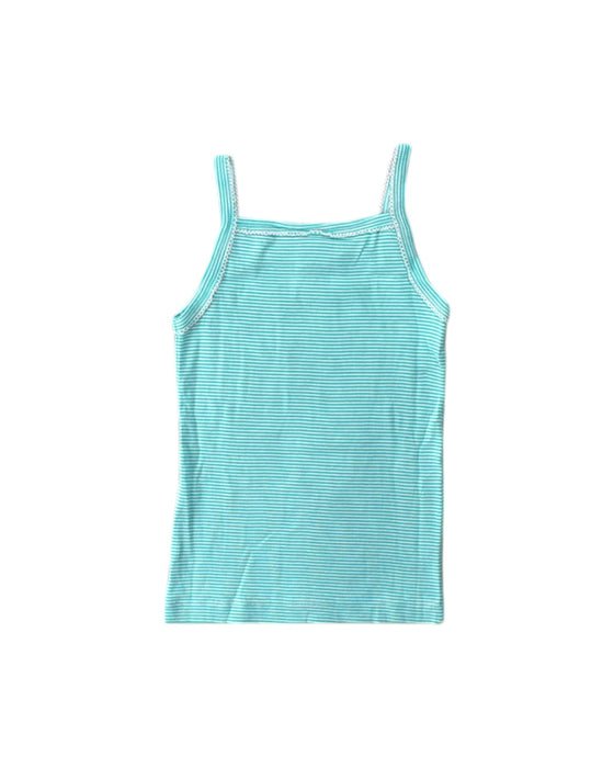 A Teal Sleeveless Tops from Petit Bateau in size 6T for girl. (Back View)
