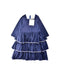 A Navy Long Sleeve Dresses from The Middle Daughter in size 9Y for girl. (Front View)