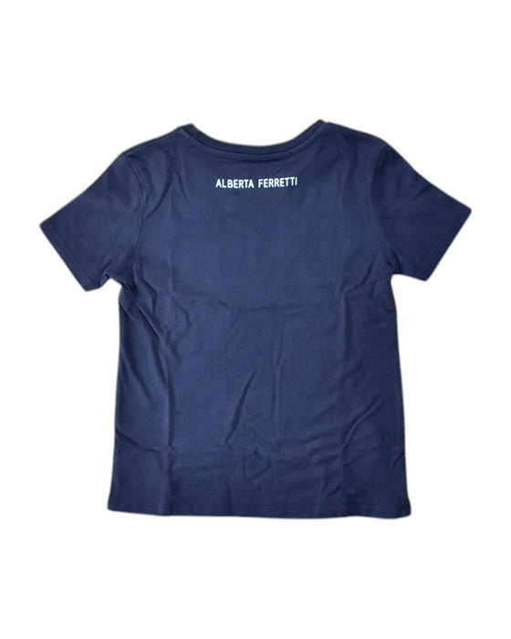 A Navy Short Sleeve T Shirts from Alberta Ferretti in size 6T for girl. (Back View)