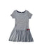 A Grey Short Sleeve Dresses from Petit Bateau in size 8Y for girl. (Front View)