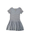 A Grey Short Sleeve Dresses from Petit Bateau in size 8Y for girl. (Back View)