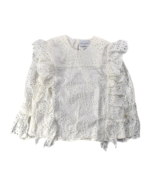 A Pink Short Sleeve Dresses from Oscar de la Renta in size 6T for girl. (Front View)