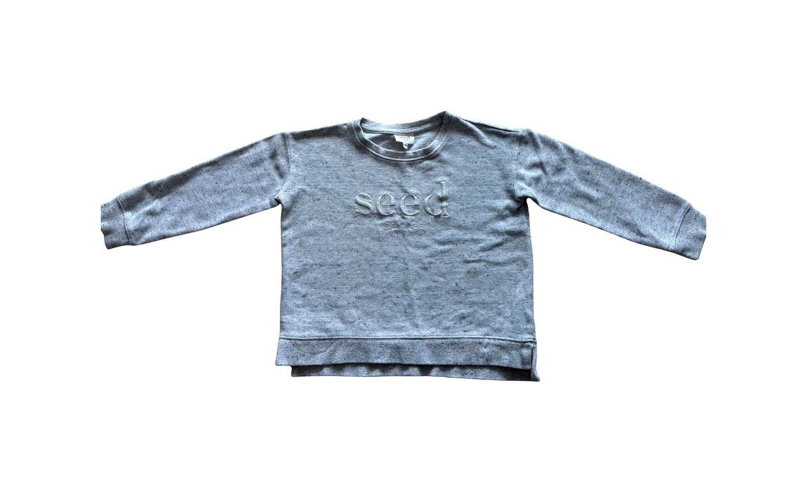 A Grey Crewneck Sweatshirts from Seed in size 6T for boy. (Front View)