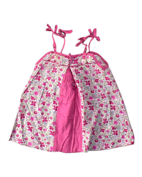 A Pink Sleeveless Dresses from Chateau de Sable in size 6-12M for girl. (Back View)