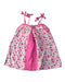 A Pink Sleeveless Dresses from Chateau de Sable in size 6-12M for girl. (Back View)