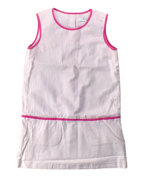 A Pink Sleeveless Dresses from Brooks Brothers in size 6T for girl. (Front View)