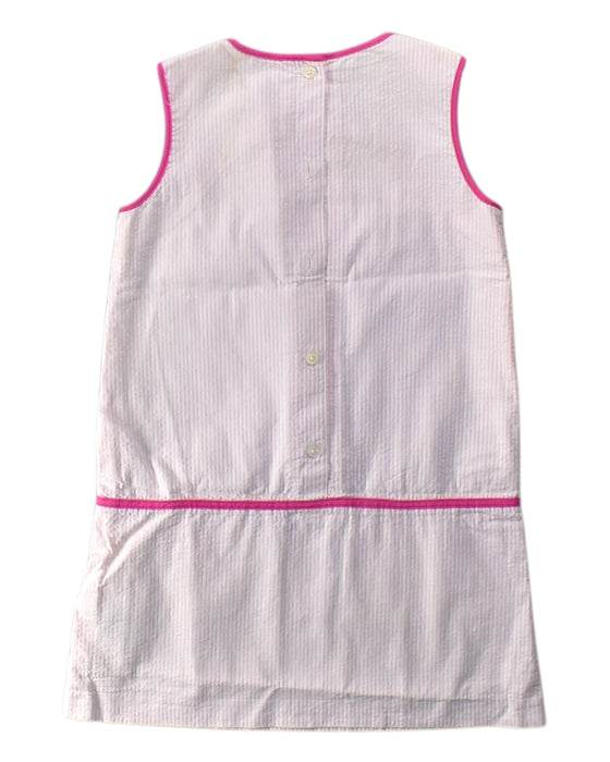 A Pink Sleeveless Dresses from Brooks Brothers in size 6T for girl. (Back View)