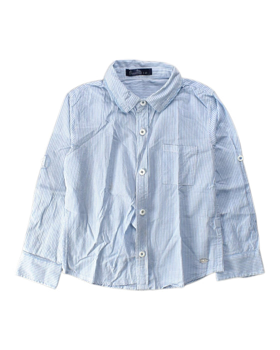 A Blue Long Sleeve Shirts from bloomB in size 3T for boy. (Front View)