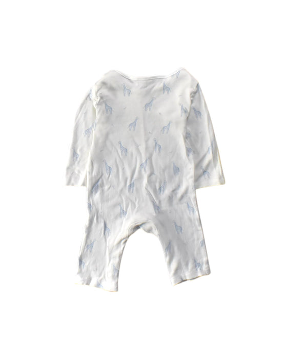 A White Long Sleeve Rompers from The Little White Company in size 3-6M for girl. (Back View)
