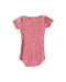 A Red Short Sleeve Bodysuits from Petit Bateau in size 6-12M for girl. (Back View)