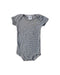 A Grey Short Sleeve Bodysuits from Petit Bateau in size 6-12M for neutral. (Front View)
