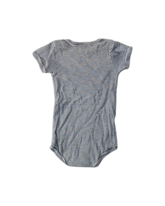 A Grey Short Sleeve Bodysuits from Petit Bateau in size 6-12M for neutral. (Back View)