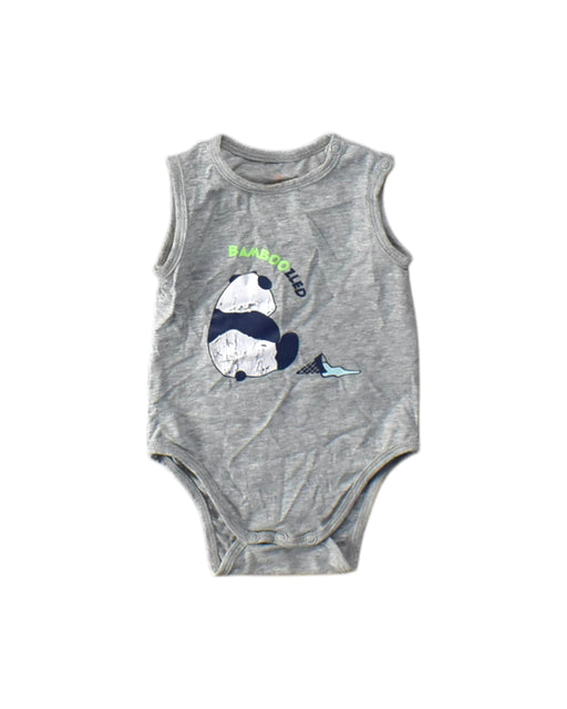 A Grey Sleeveless Bodysuits from Elly in size 3-6M for boy. (Front View)