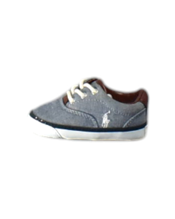 A Grey Sneakers from Ralph Lauren in size 3-6M for boy. (Front View)