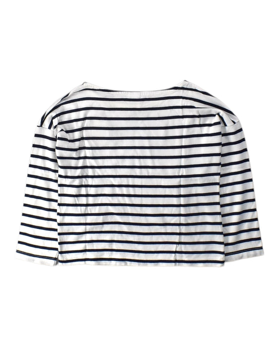 A White Long Sleeve Tops from Petit Bateau in size 6T for girl. (Back View)