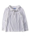A White Long Sleeve Polos from Jacadi in size 6T for boy. (Front View)