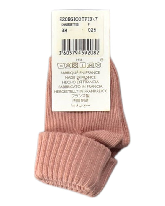 A Pink Socks from Bonpoint in size 3-6M for neutral. (Back View)