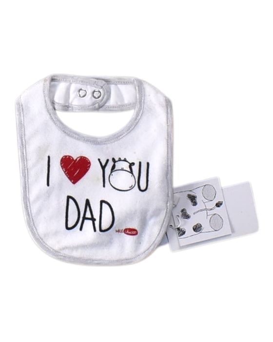 A White Bibs from Chicco in size O/S for neutral. (Front View)