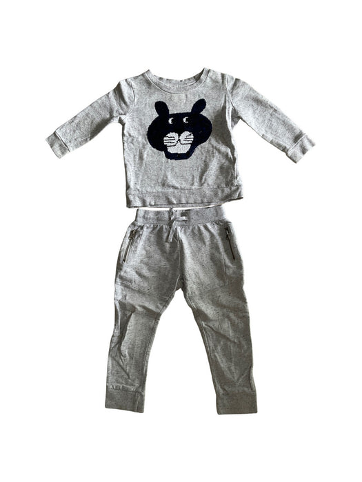 A Grey Pants Sets from Seed in size 3T for boy. (Front View)