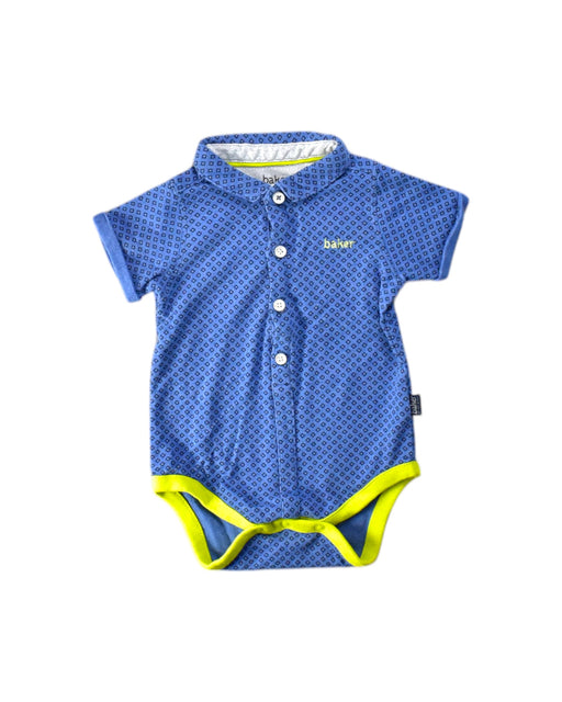 A Blue Short Sleeve Bodysuits from Baker by Ted Baker in size 6-12M for boy. (Front View)