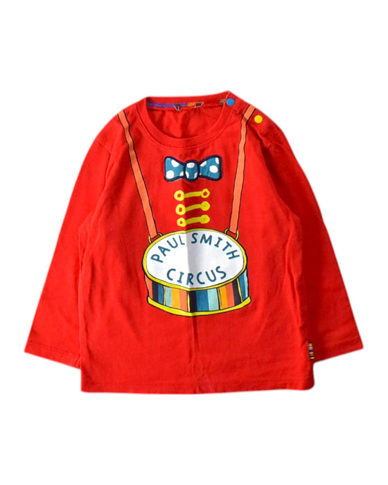 A Red Long Sleeve T Shirts from Paul Smith in size 12-18M for boy. (Front View)