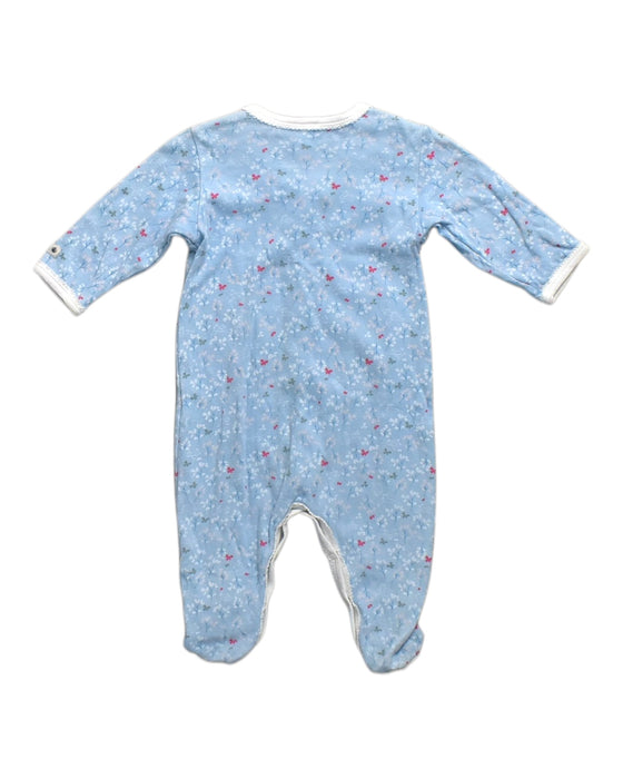A Blue Onesies from Petit Bateau in size 3-6M for neutral. (Back View)