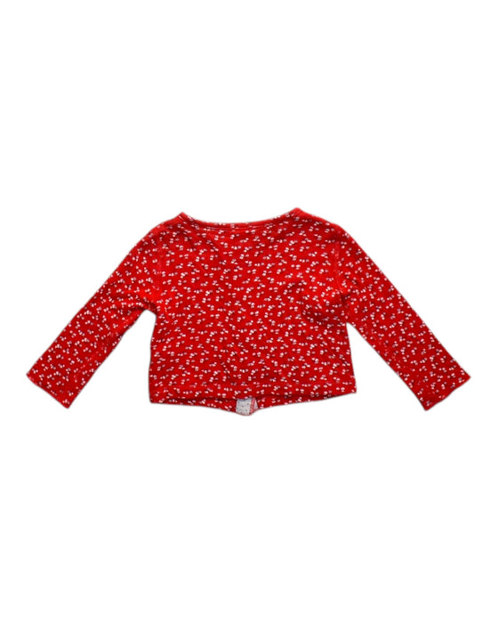 A Red Cardigans from Petit Bateau in size 3-6M for neutral. (Back View)