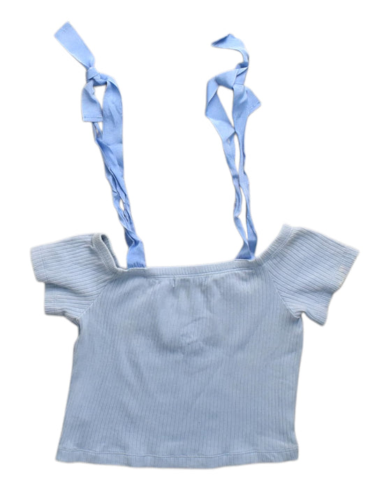 A Blue Sleeveless Tops from Gingersnaps in size 6T for girl. (Back View)