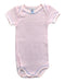 A Pink Short Sleeve Bodysuits from Petit Bateau in size 3-6M for neutral. (Front View)