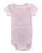 A Pink Short Sleeve Bodysuits from Petit Bateau in size 3-6M for neutral. (Back View)