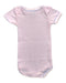 A Pink Short Sleeve Bodysuits from Petit Bateau in size 0-3M for neutral. (Back View)
